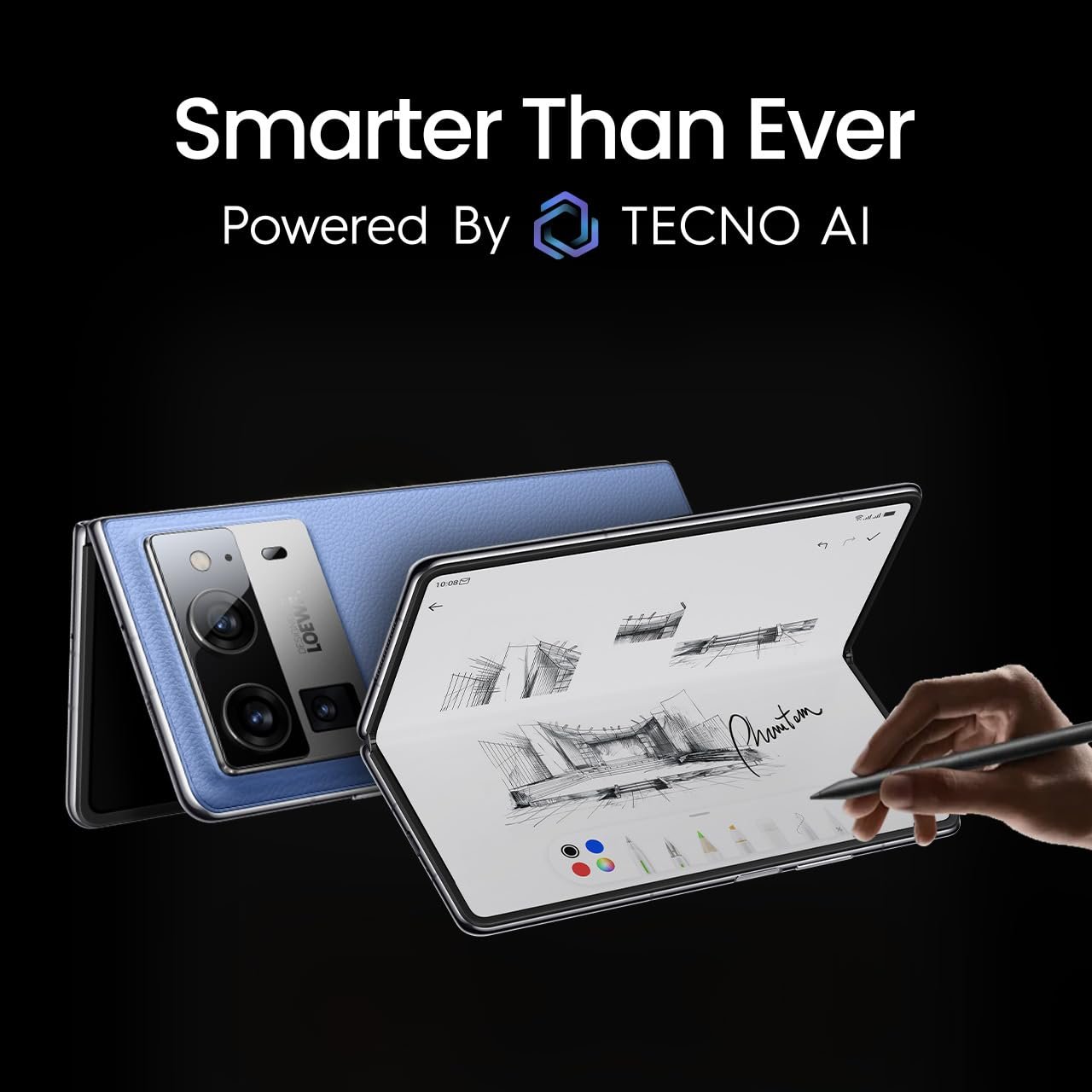 Tecno Phantom V Fold 2, Largest Battery 5750mAh, Segment Largest Display, Strongest Fold Ever, Rear-Triple 50MP Camera with OIS, 70W Fast Charger, Rippling Blue, 12GB+512GB - Image 7